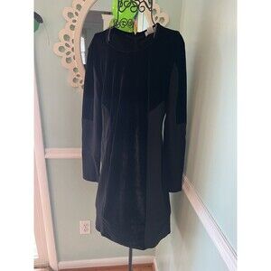 Carmen Marc Valvo Black Velvet Holiday Party Cocktail Sheath‎ Dress Zip 12 NWT